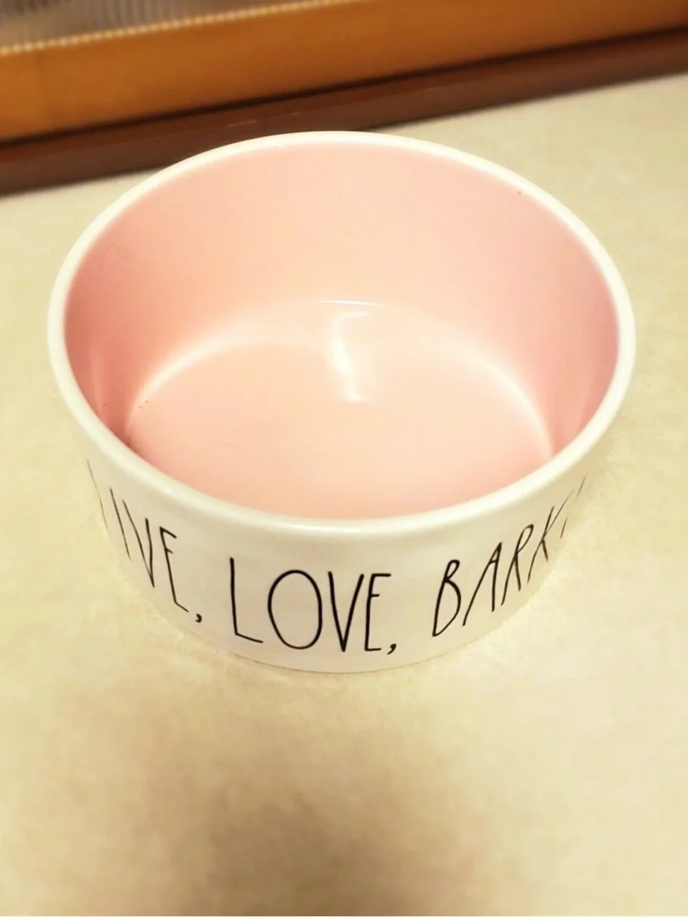 Rae Dunn Live, Love, Bark! Dog or Cat Pet Bowl